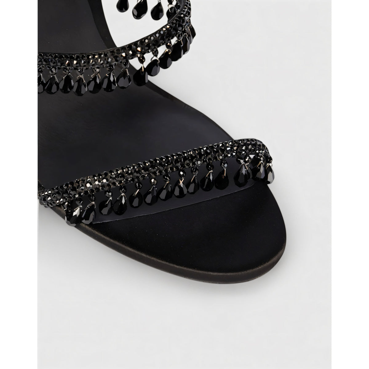 Women's High Heels Rhinestone Ankle Wrap Stiletto with Crystal Tassels - Image 12