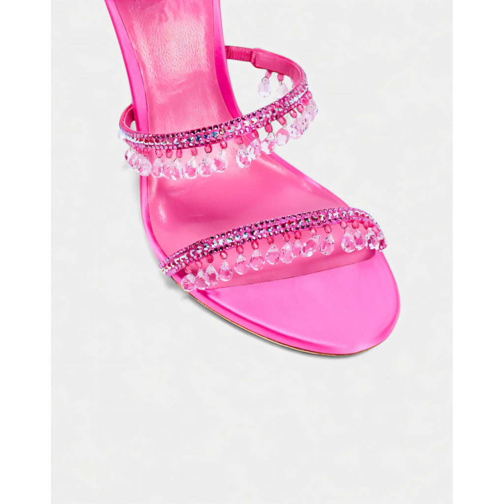 Women's High Heels Rhinestone Ankle Wrap Stiletto with Crystal Tassels - Image 18