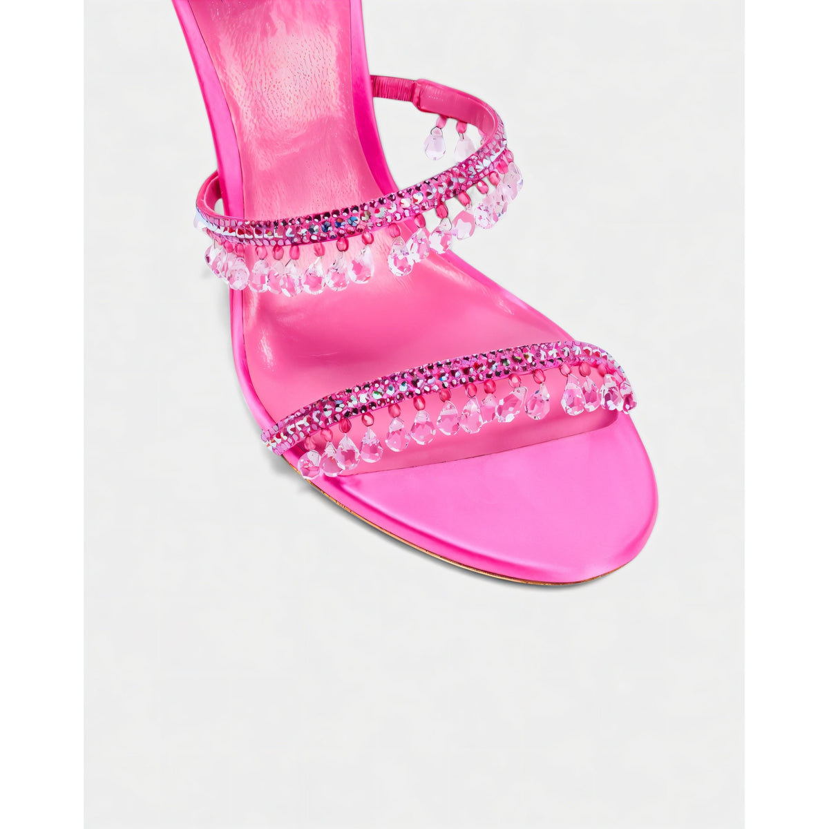 Women's High Heels Rhinestone Ankle Wrap Stiletto with Crystal Tassels - Image 18