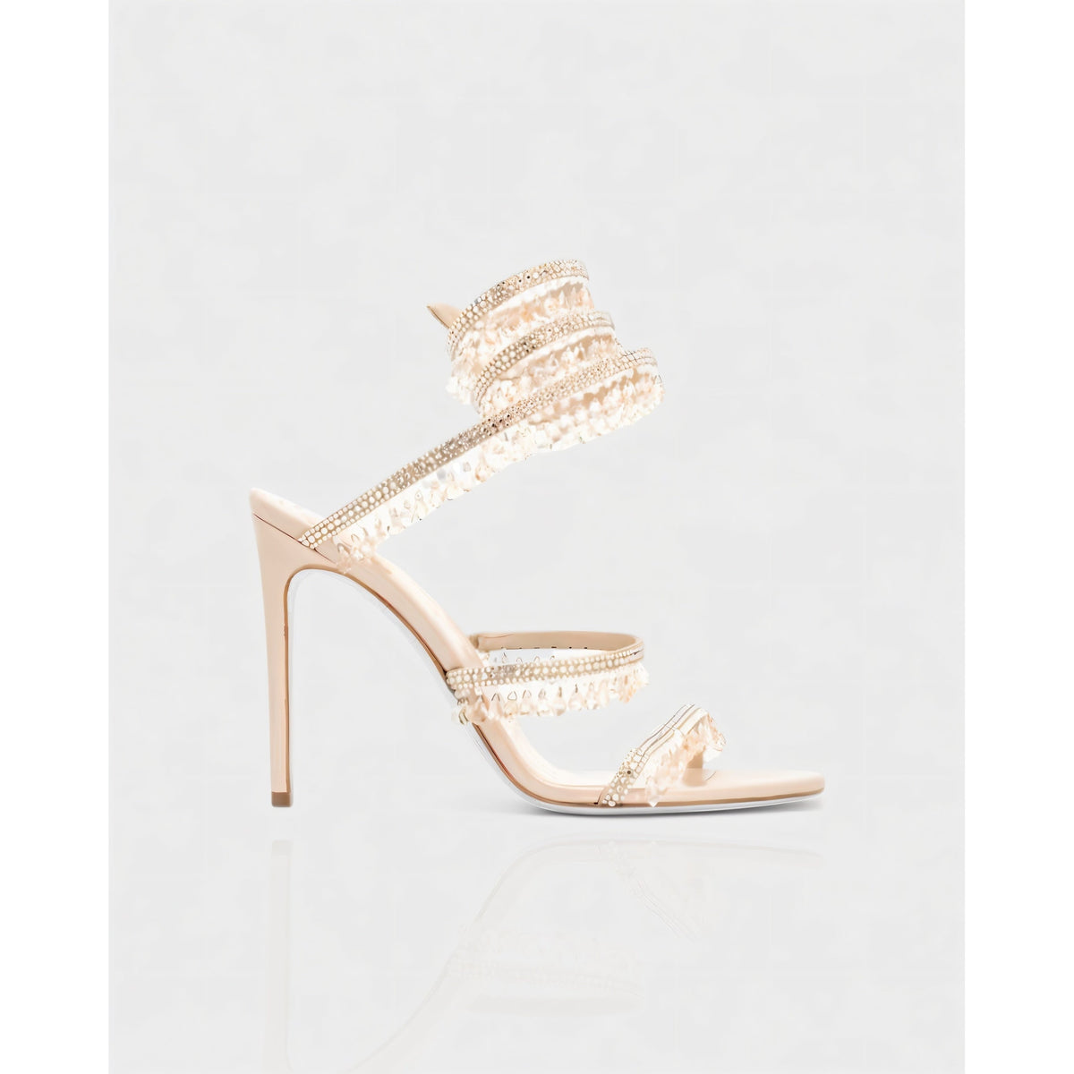 Women's High Heels Rhinestone Ankle Wrap Stiletto with Crystal Tassels - Image 20