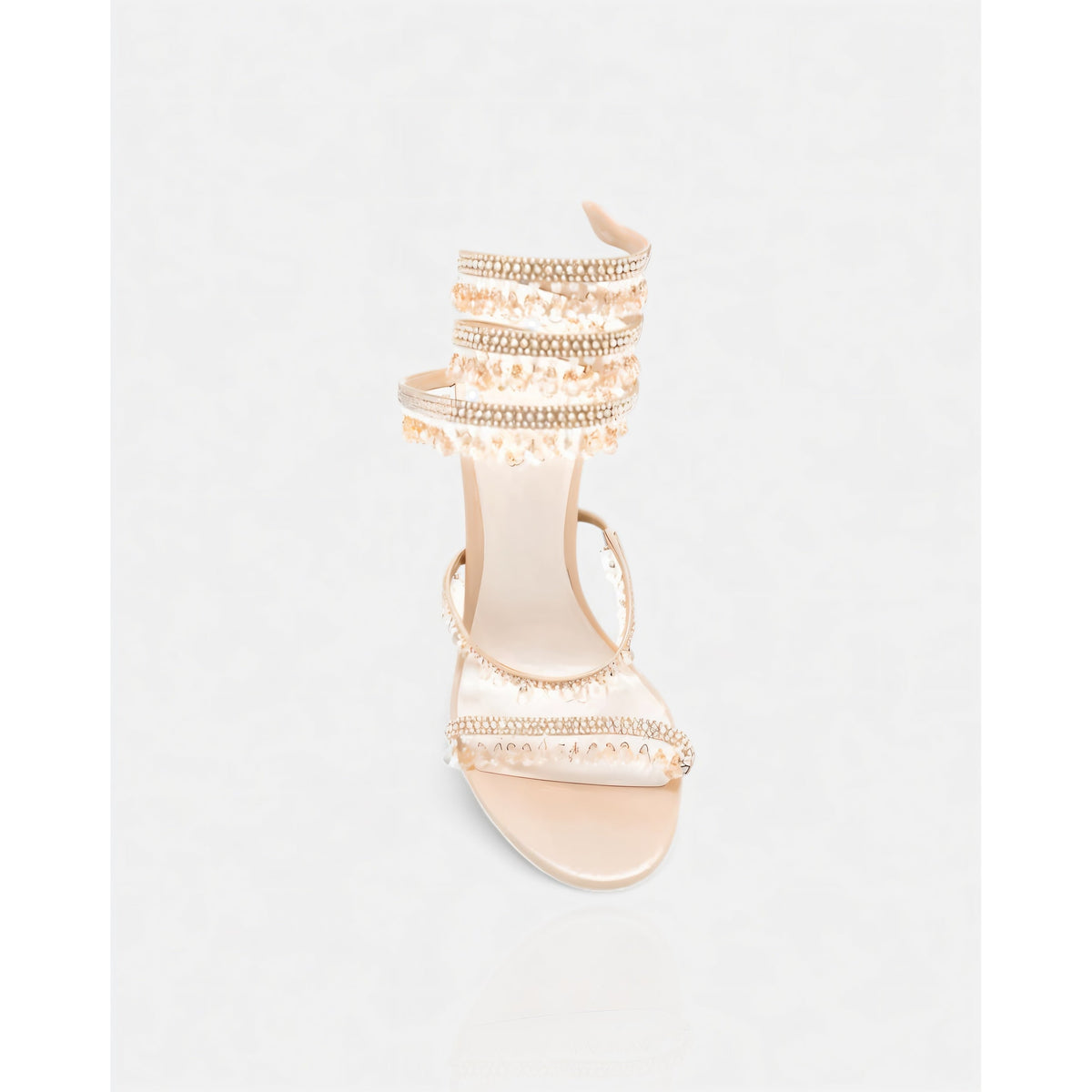 Women's High Heels Rhinestone Ankle Wrap Stiletto with Crystal Tassels - Image 22