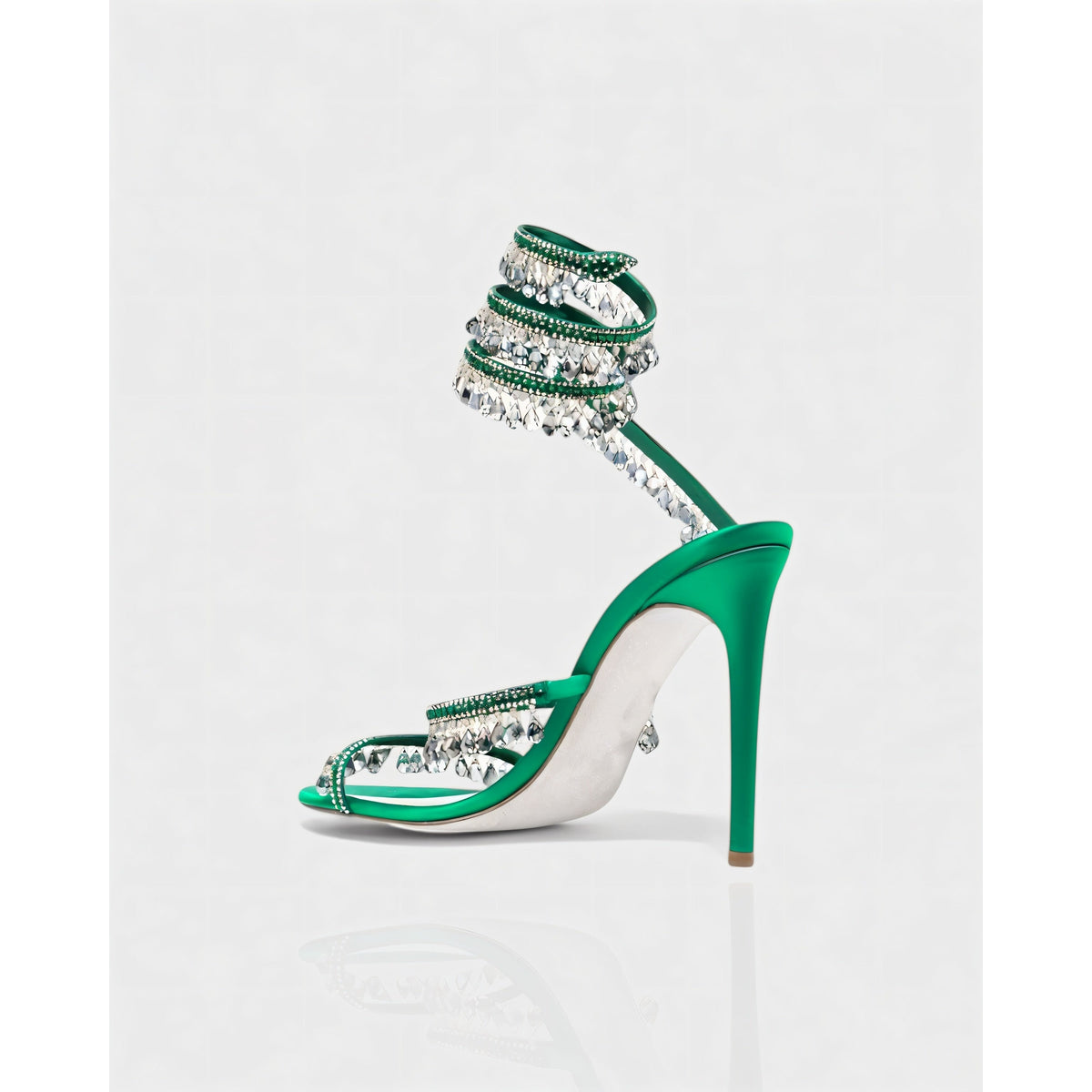 Women's High Heels Rhinestone Ankle Wrap Stiletto with Crystal Tassels - Image 25