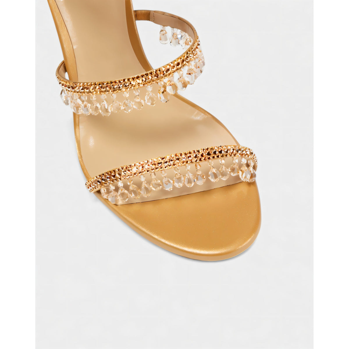 Women's High Heels Rhinestone Ankle Wrap Stiletto with Crystal Tassels - Image 8