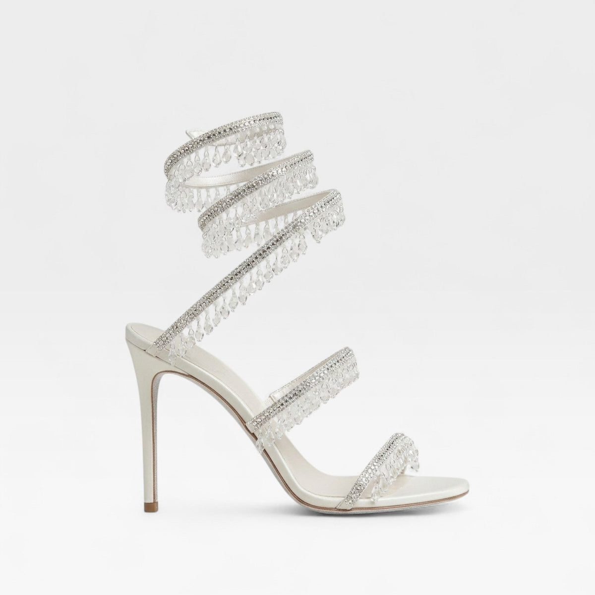 Women's High Heels with Spiral Wrap Ankle Strap Crystal Embellished Stiletto - Image 5