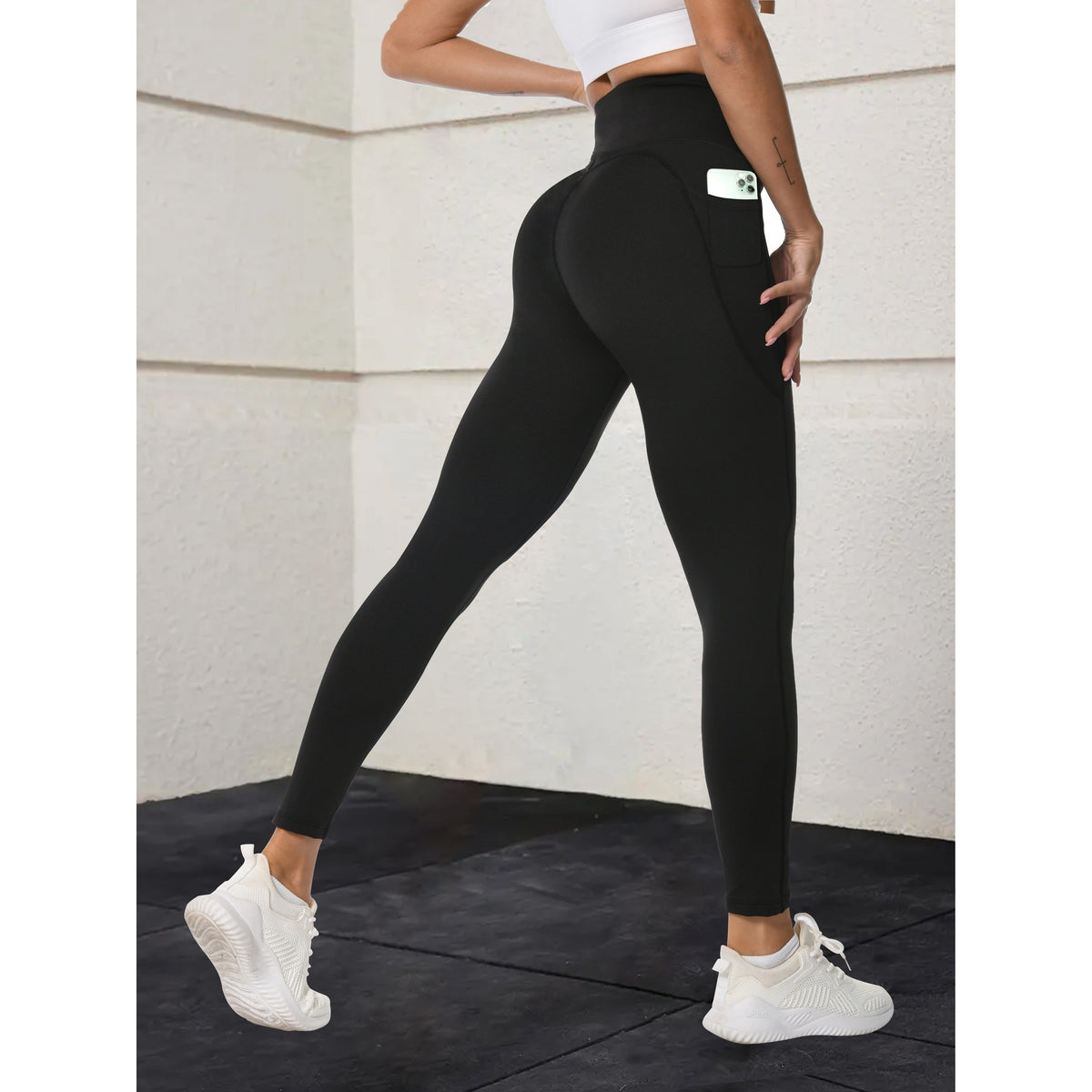 Women's High Waisted Leggings with Pockets for Workout and Yoga Stretchy Athletic - Image 10