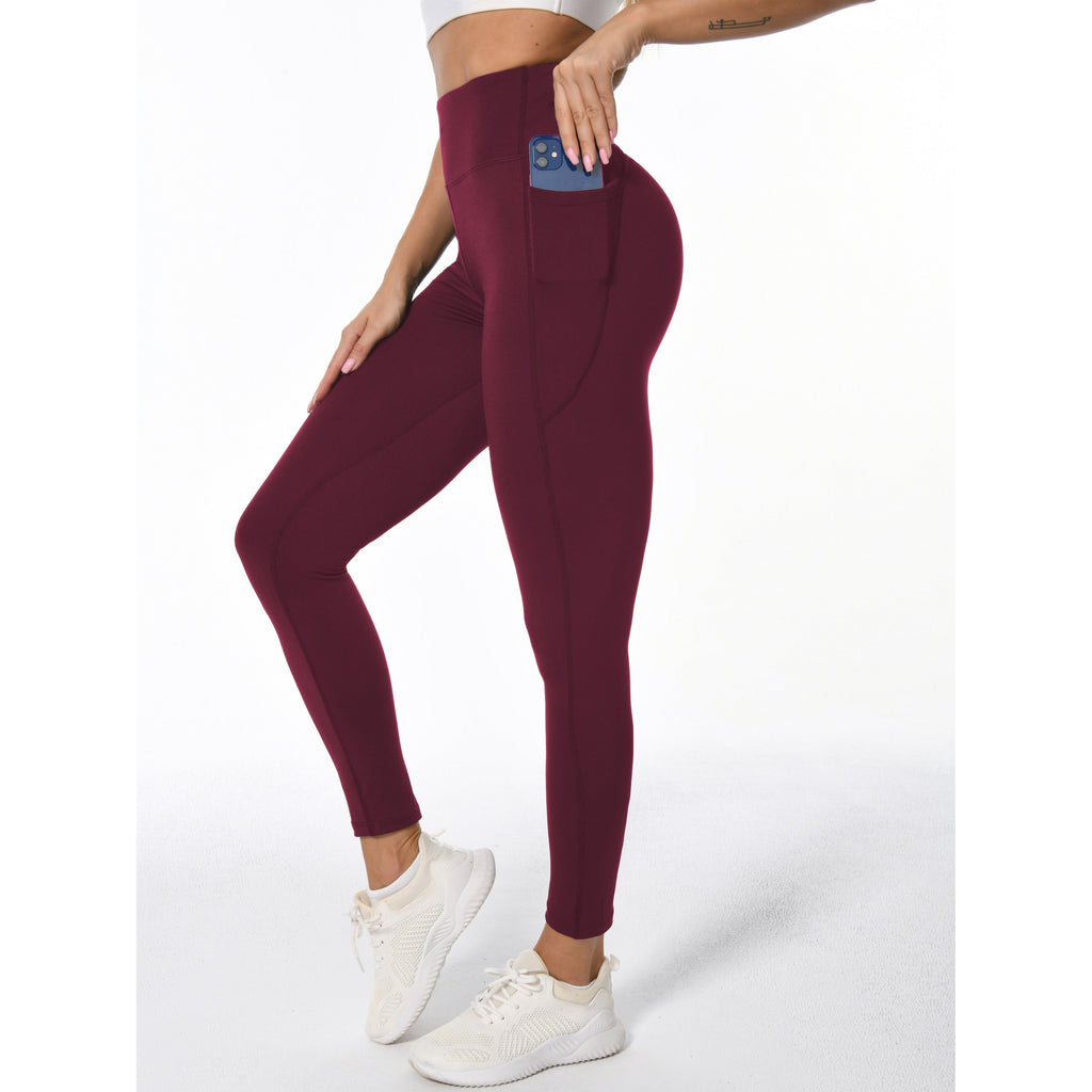 Women's High Waisted Leggings with Pockets for Workout and Yoga Stretchy Athletic - Image 3