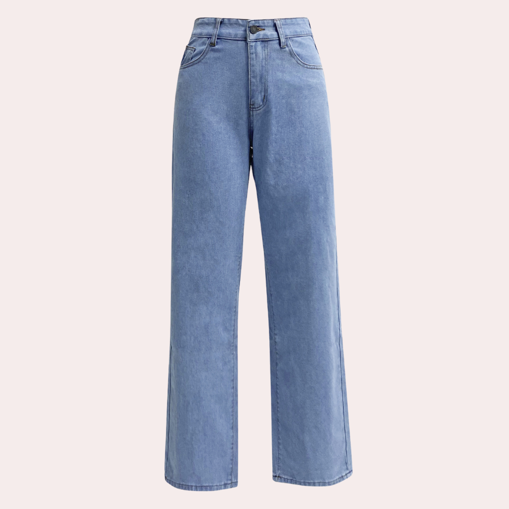 Women's High Waisted Wide Leg Baggy Jeans with Five Pocket Denim - Image 6