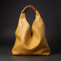 Women's Hobo Handbags Leather Shoulder Bag with Braided Handle and Crossbody Strap - Image 1