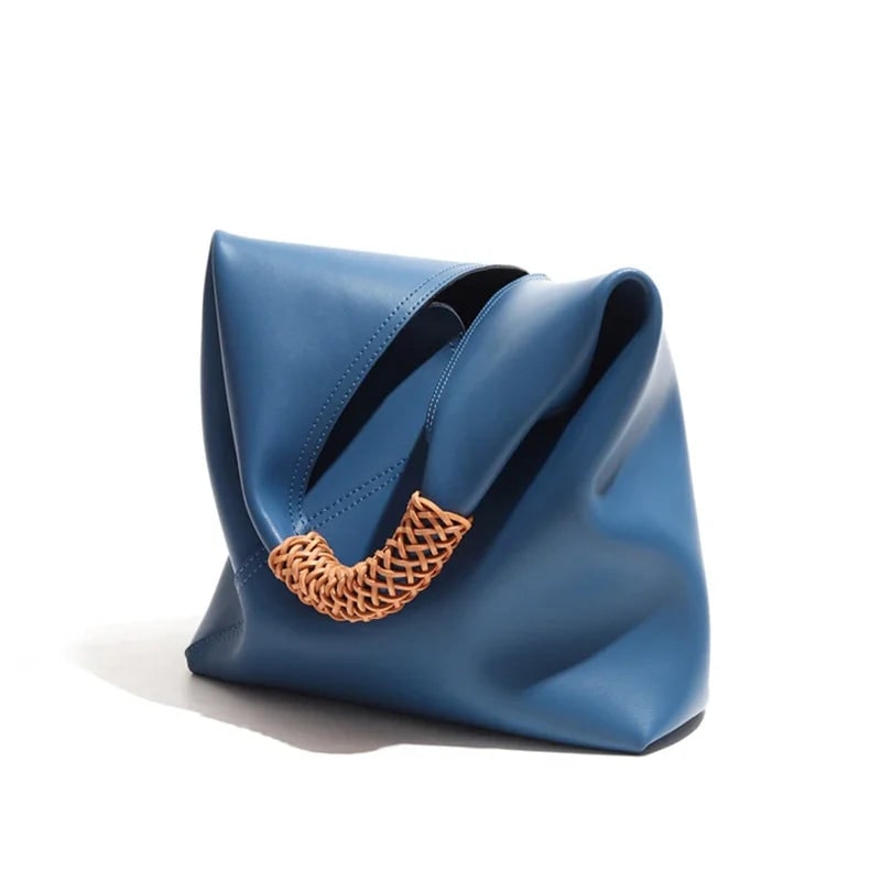 Women's Hobo Handbags Leather Shoulder Bag with Braided Handle and Crossbody Strap - Image 9