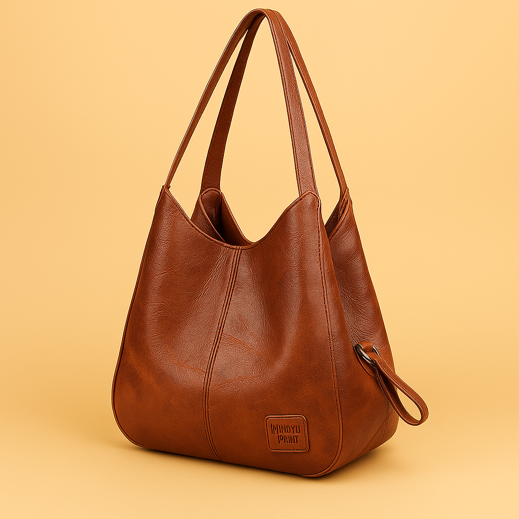 Women's Hobo Shoulder Bag Purse with Slouchy Faux Leather and Geometric Patchwork - Image 4
