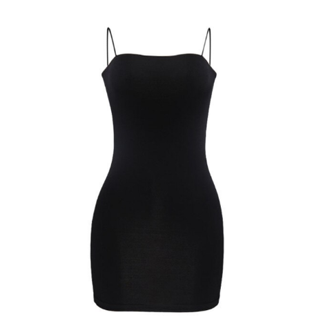 Women's Homecoming Bodycon Mini Dress with Spaghetti Straps and Straight Neckline Sleeveless - Image 3