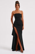 Women's Homecoming Dress Evening Gown Strapless Maxi with Ruched Bodice and High Slit - Image 4