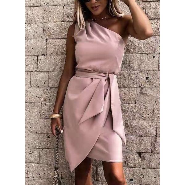 Women's Homecoming Dress Graduation Midi with Off the Shoulder Tie Waist - Image 4