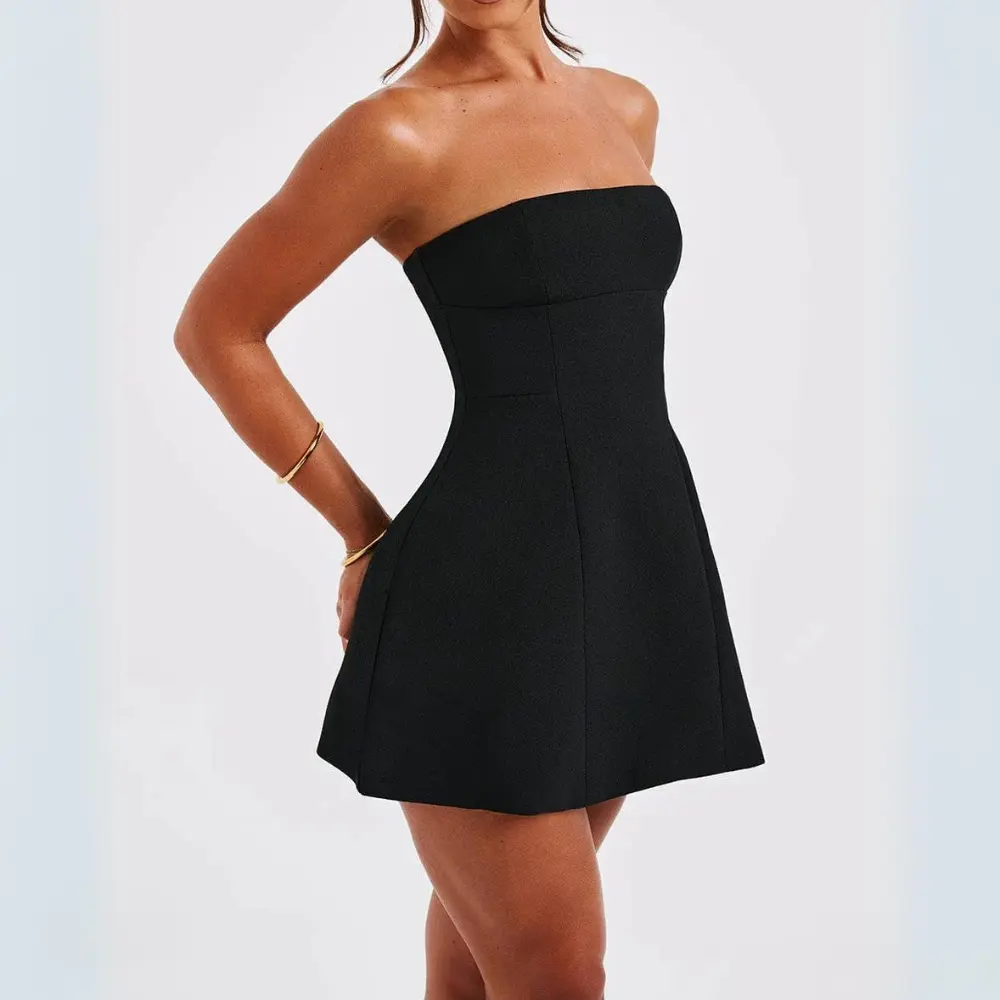 Women's Homecoming Strapless Mini Dress with A-Line Silhouette Sleeveless - Image 9