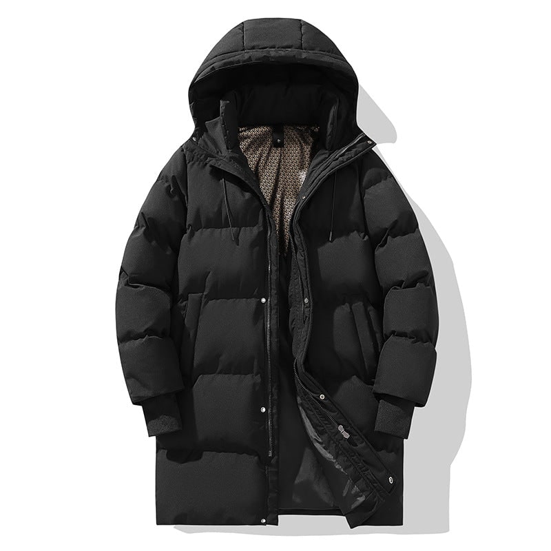 Women's Hooded Puffer Jacket with Quilted Baffles and Ribbed Cuffs Long Winter Coat - Image 6