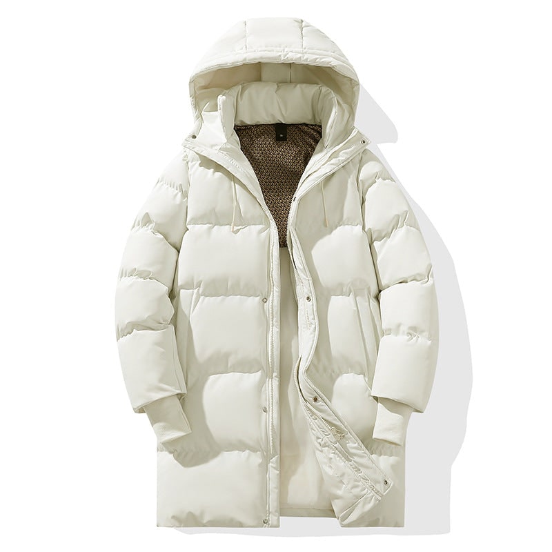 Women's Hooded Puffer Jacket with Quilted Baffles and Ribbed Cuffs Long Winter Coat - Image 7