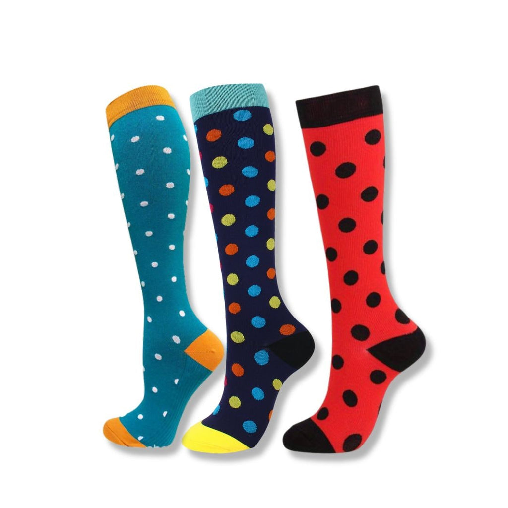 Women's Knee High Compression Socks Ribbed Cuff | Reinforced Heel Toe - Image 6