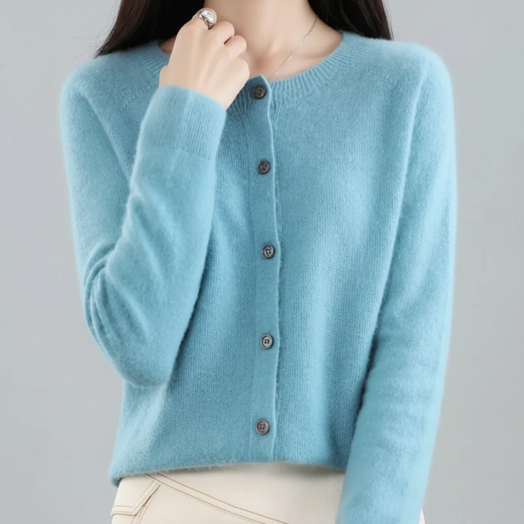 Women's Casual Button-Up Knit Cardigan
