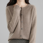 Women's Casual Button-Up Knit Cardigan