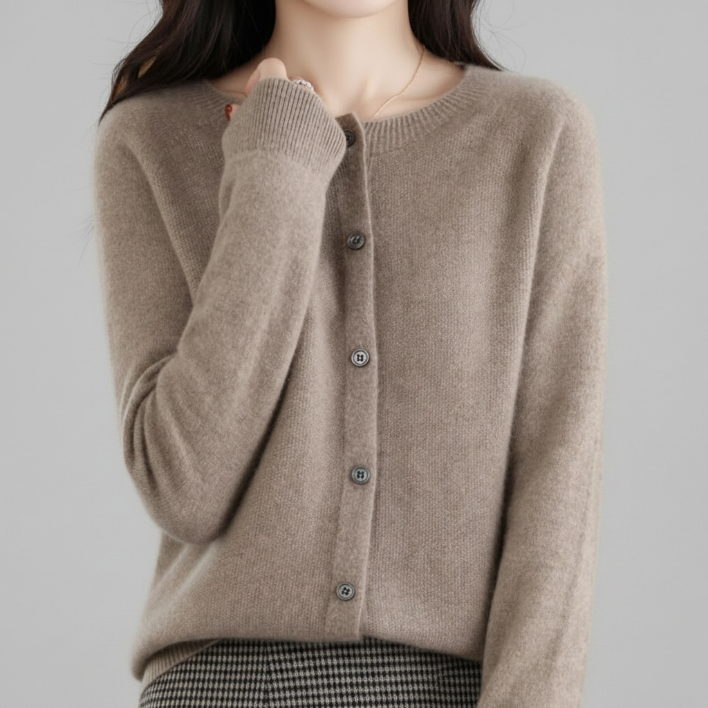Women's Casual Button-Up Knit Cardigan