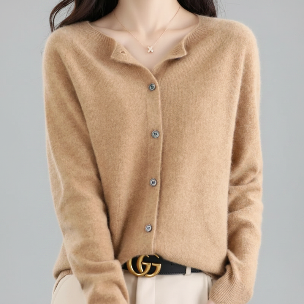 Women's Casual Button-Up Knit Cardigan