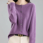 Women's Casual Button-Up Knit Cardigan