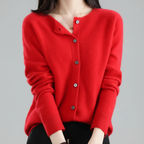 Women's Casual Button-Up Knit Cardigan
