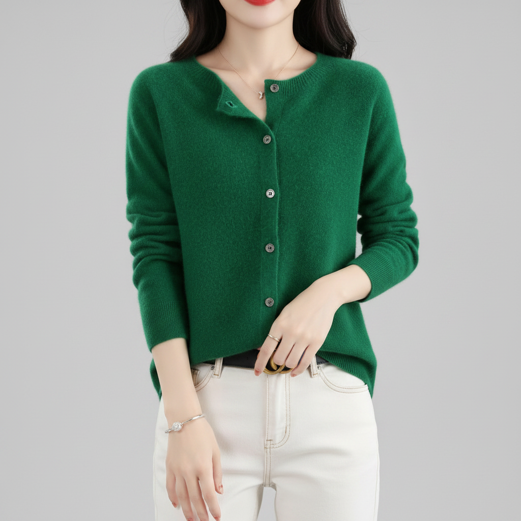 Women's Casual Button-Up Knit Cardigan