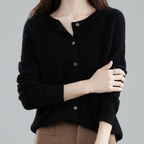 Women's Casual Button-Up Knit Cardigan