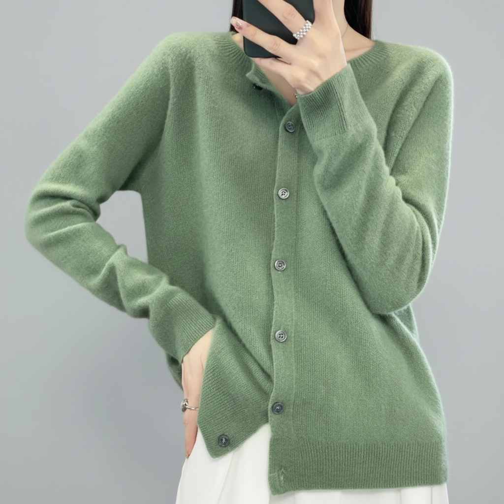 Women's Casual Button-Up Knit Cardigan
