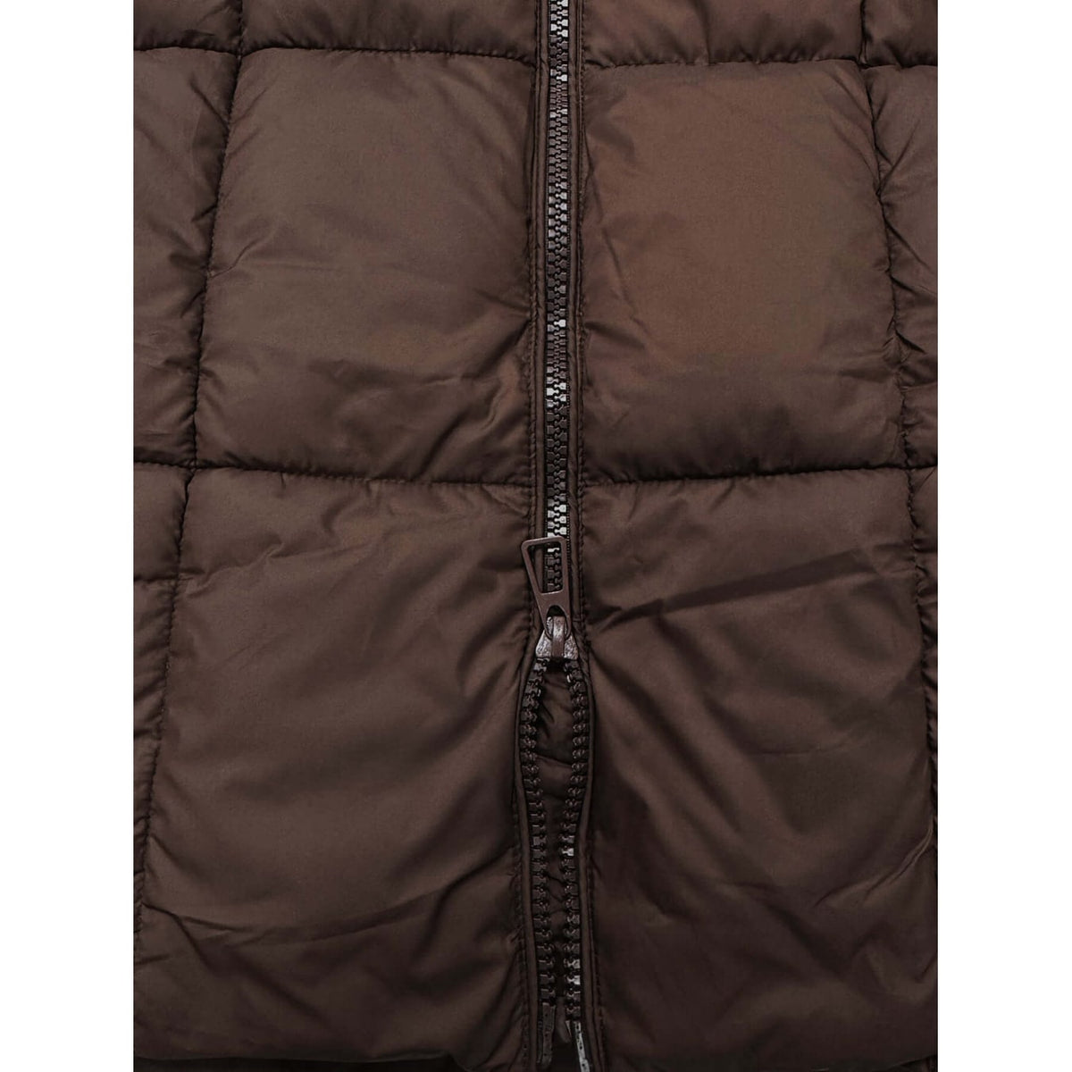 Women's Long Puffer Winter Coat with Hooded Quilted Design and Two-Way Zipper - Image 7