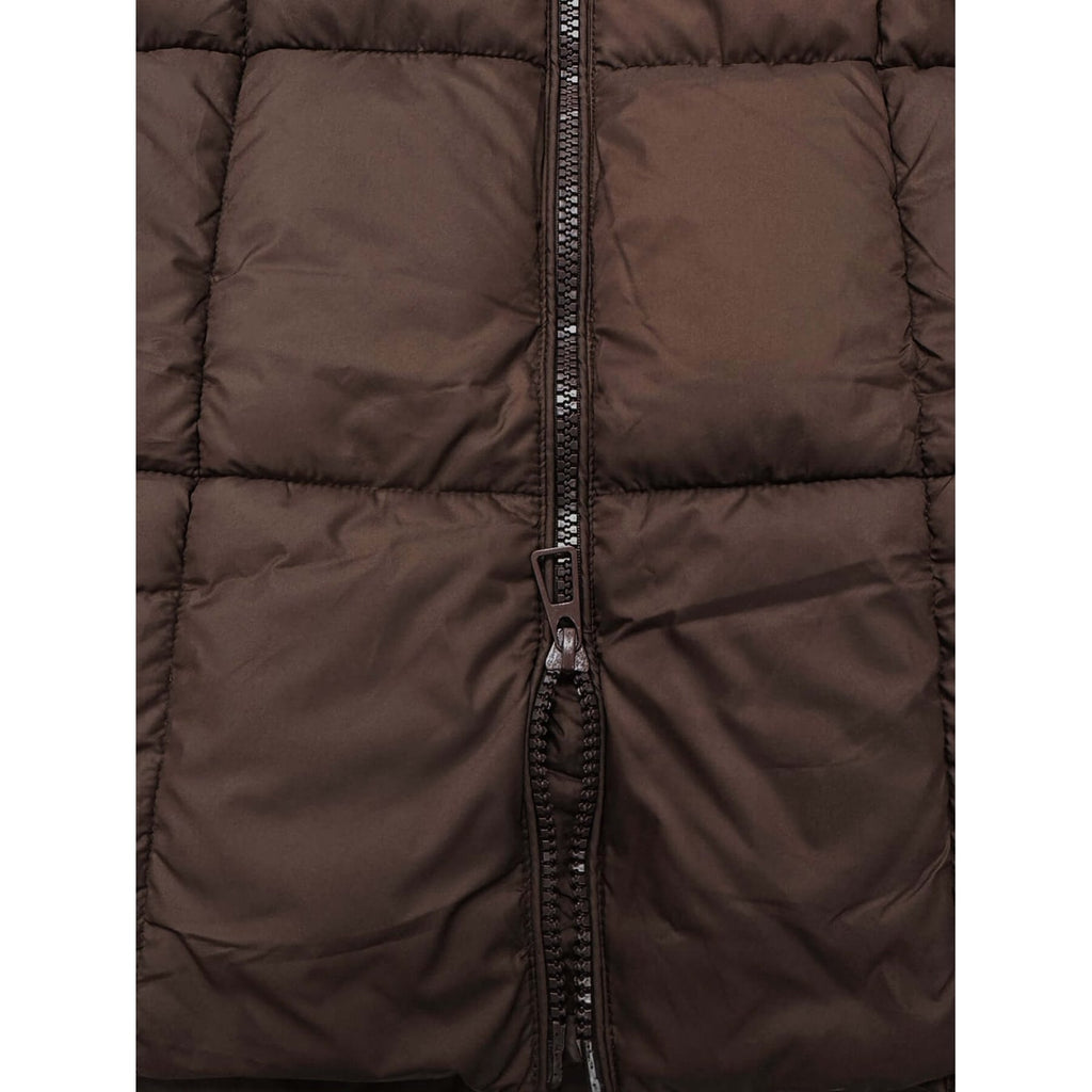 Women's Long Puffer Winter Coat with Quilted Hood and Two-Way Zipper - Image 7