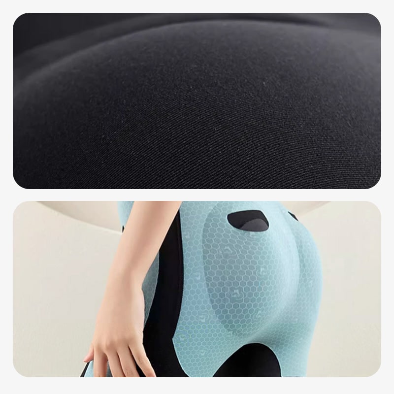 Women's Long Sleeves Square Neck Jumpsuit Flared Leg | Removable Hip Pads - Image 5