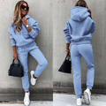 Women's Lounge Sweatsuit Set with Hoodie and High-Waist Jogger Sweatpants - Image 2