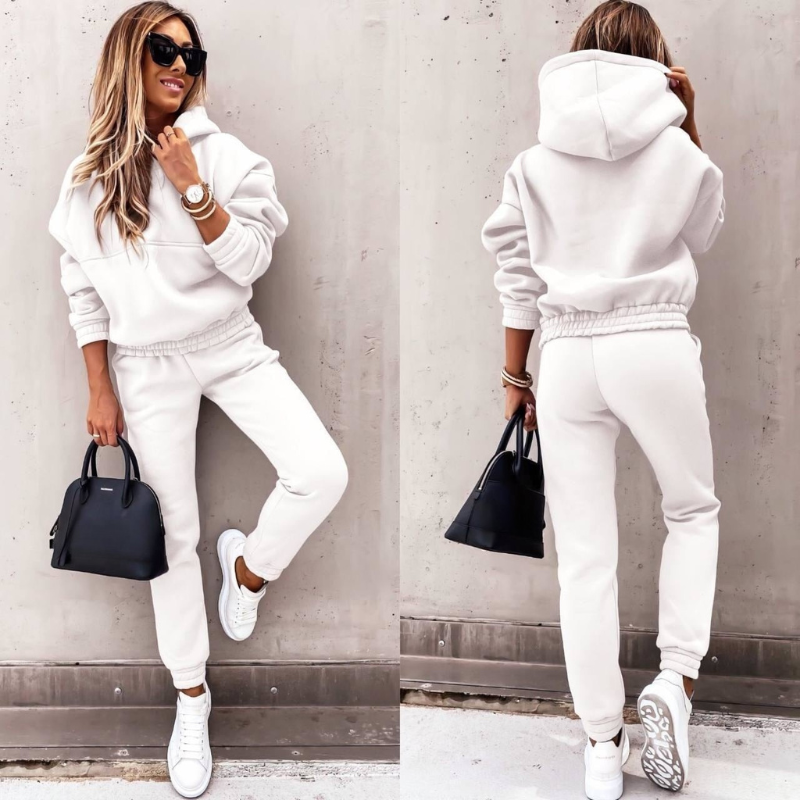 Women's Lounge Sweatsuit Set with Hoodie and High-Waist Jogger Sweatpants - Image 5
