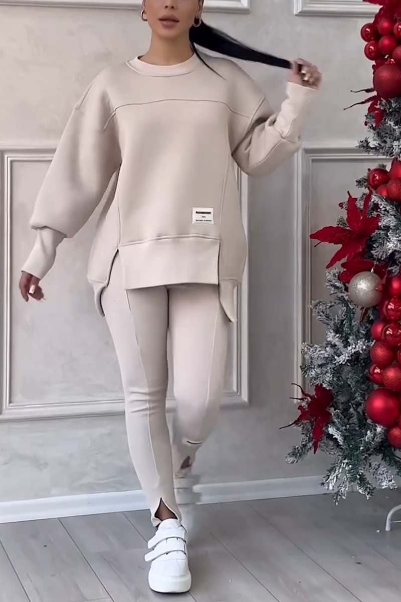Women's Loungewear Set Oversized Sweatshirt and Slim-Fit Leggings 2 Piece - Image 1