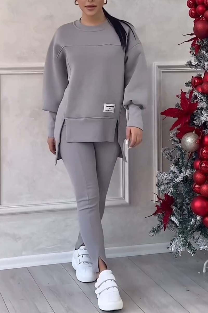 Women's Loungewear Set Oversized Sweatshirt and Slim-Fit Leggings 2 Piece - Image 2