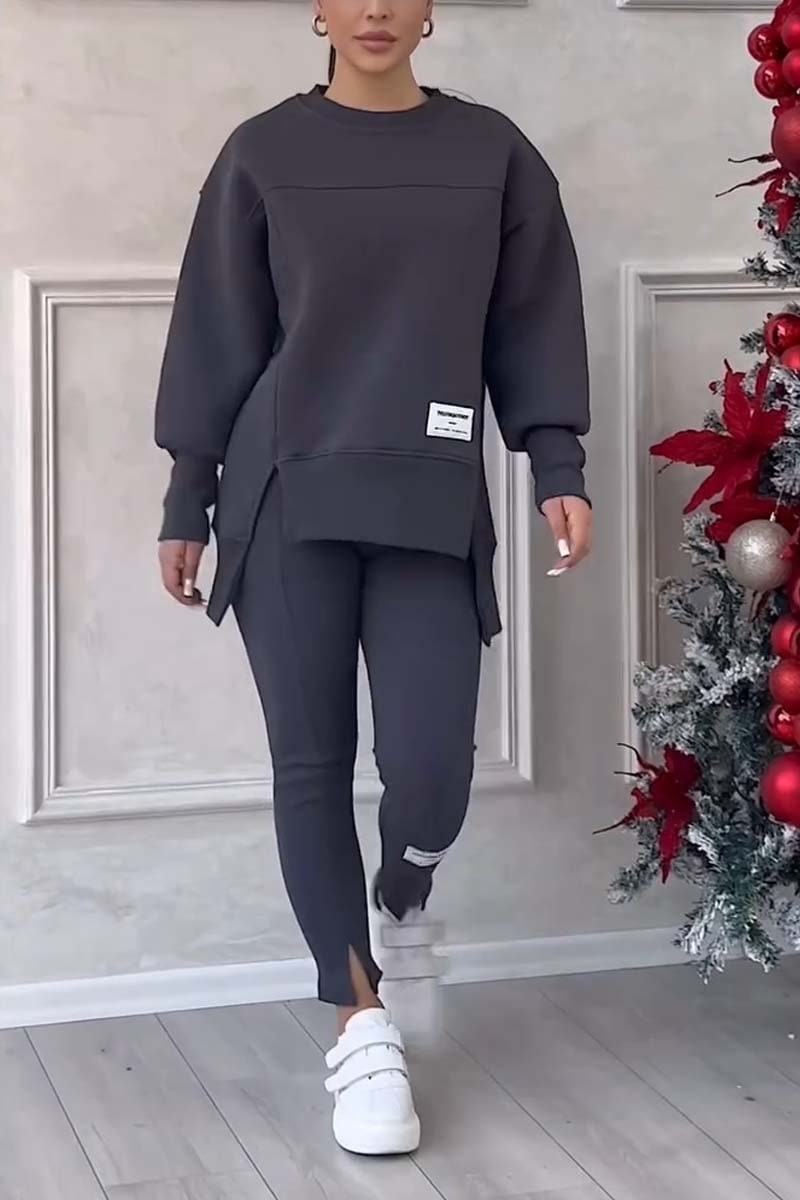 Women's Loungewear Set Oversized Sweatshirt and Slim-Fit Leggings 2 Piece - Image 3