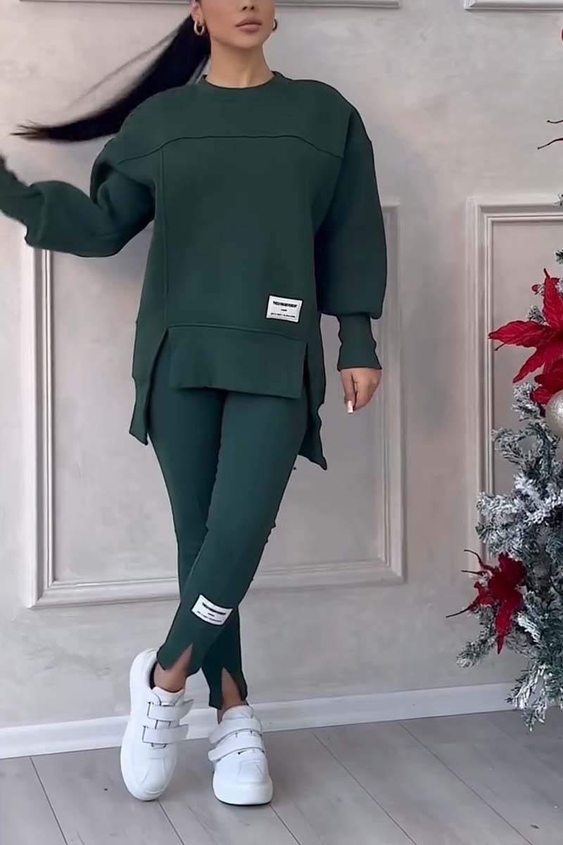 Women's Loungewear Set Oversized Sweatshirt and Slim-Fit Leggings 2 Piece - Image 4