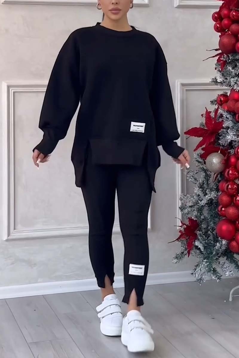Women's Loungewear Set Oversized Sweatshirt and Slim-Fit Leggings 2 Piece - Image 6