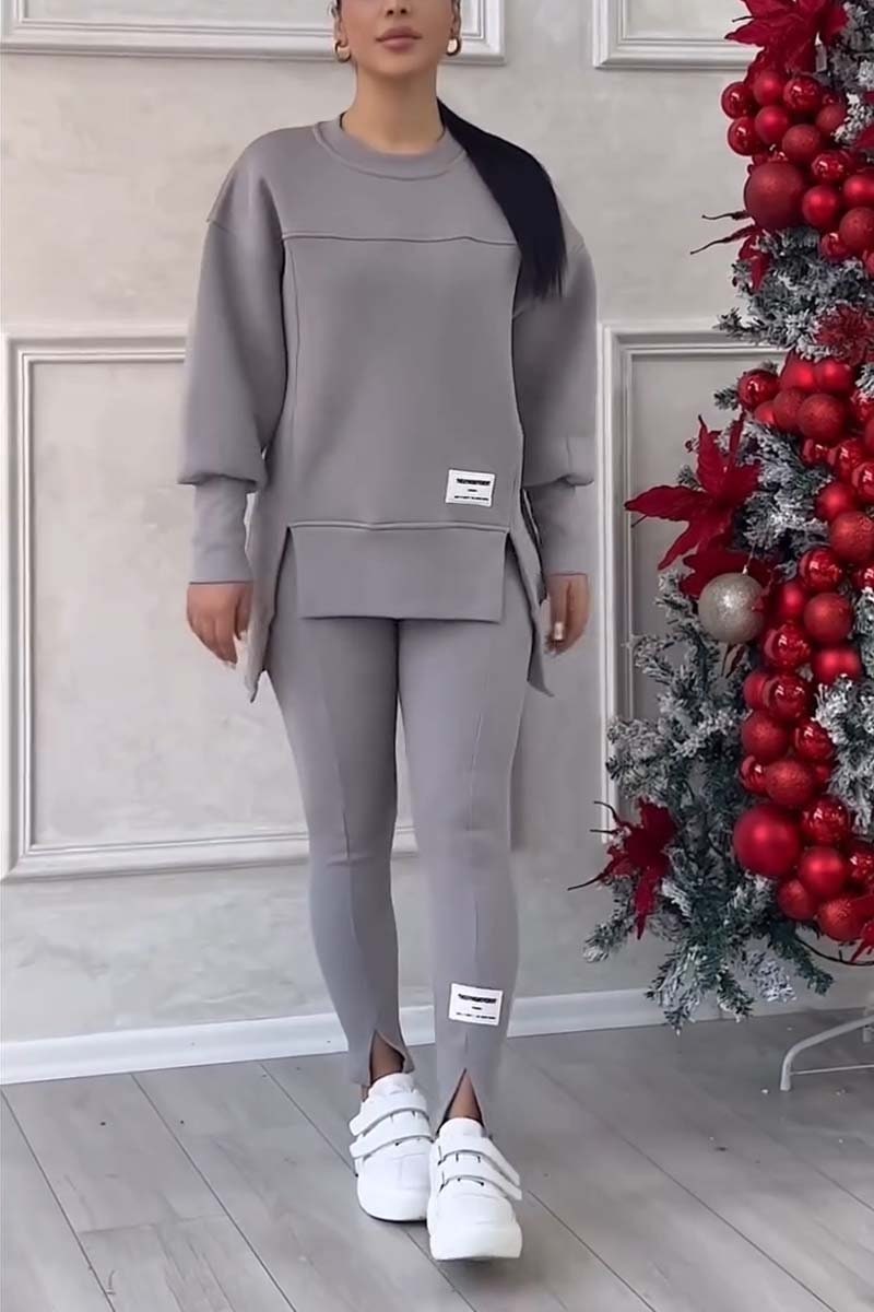 Women's Loungewear Set Oversized Sweatshirt and Slim-Fit Leggings 2 Piece - Image 7