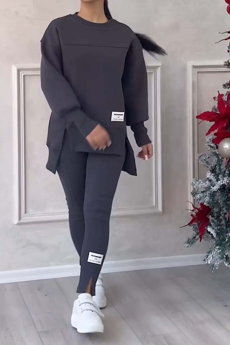 Women's Loungewear Set Oversized Sweatshirt and Slim-Fit Leggings 2 Piece - Image 8
