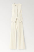 Women's Matching Vest and Pants Set with Tailored Sleeveless and Wide-Leg Trousers - Image 4