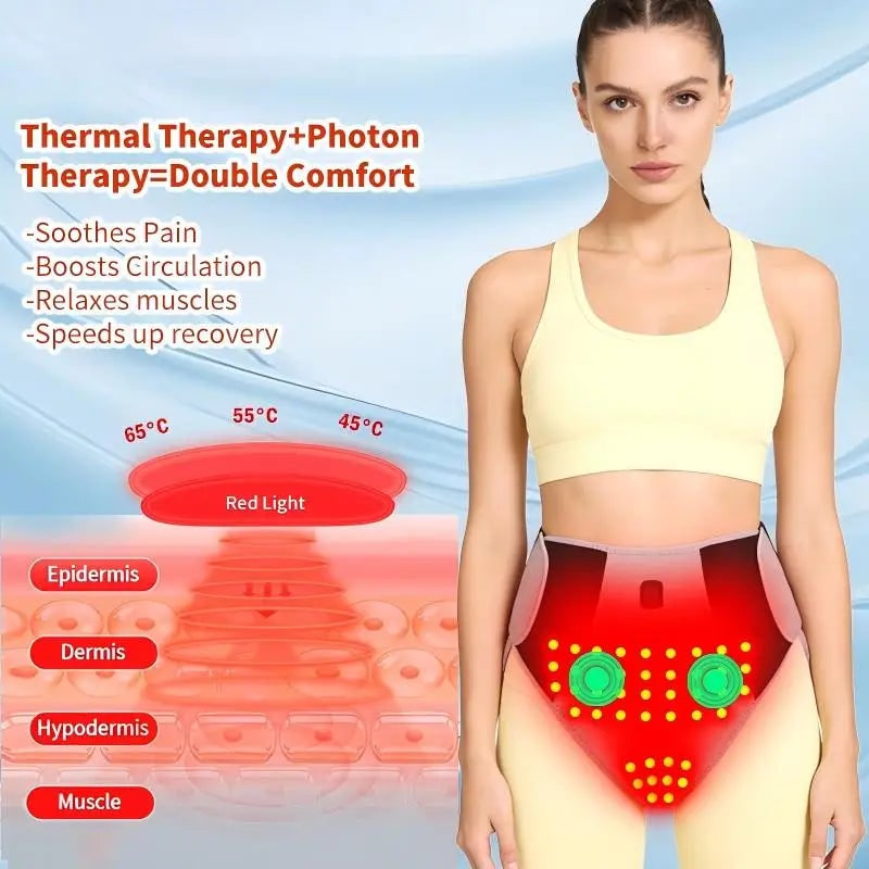 Women's Menstrual Heating Pad for Cramps with Electric Wearable Abdominal Lower Back Wrap - Image 2