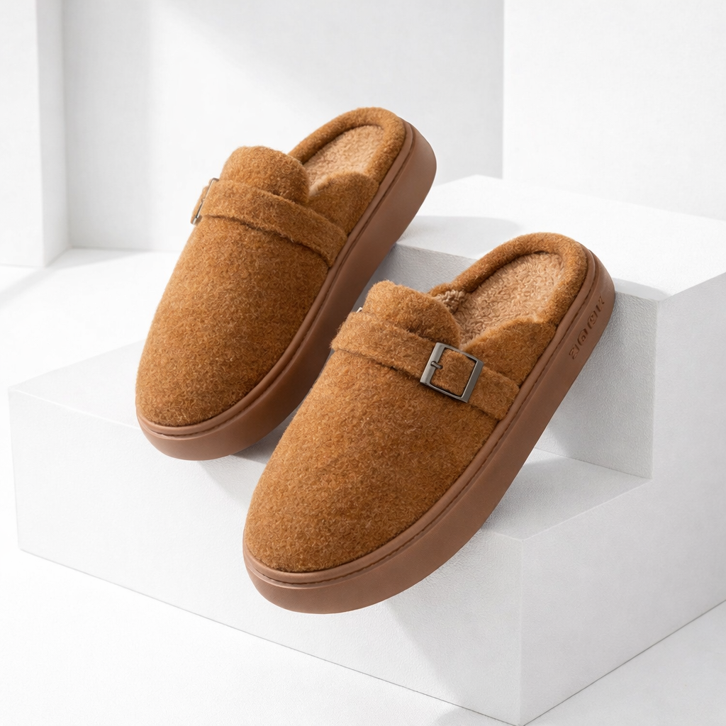 Women's Mule Slippers with Arch Support and Plush Fleece Lining for Indoor Comfort - Image 2