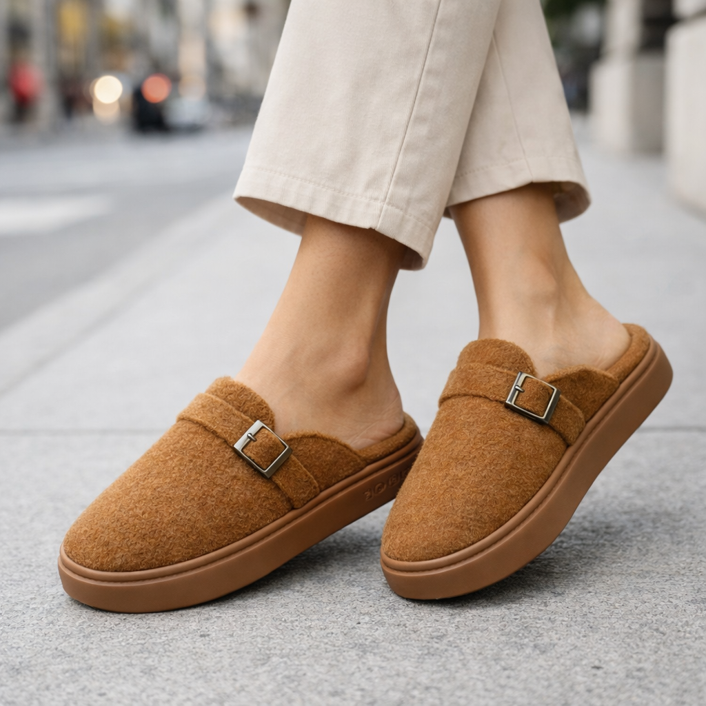 Women's Mule Slippers with Arch Support and Plush Fleece Lining for Indoor Comfort - Image 3