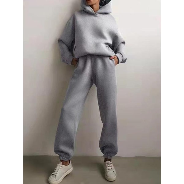 Women's Oversized Hoodie Sweatpants Set with Fleece and Matching Sweatshirt - Image 10