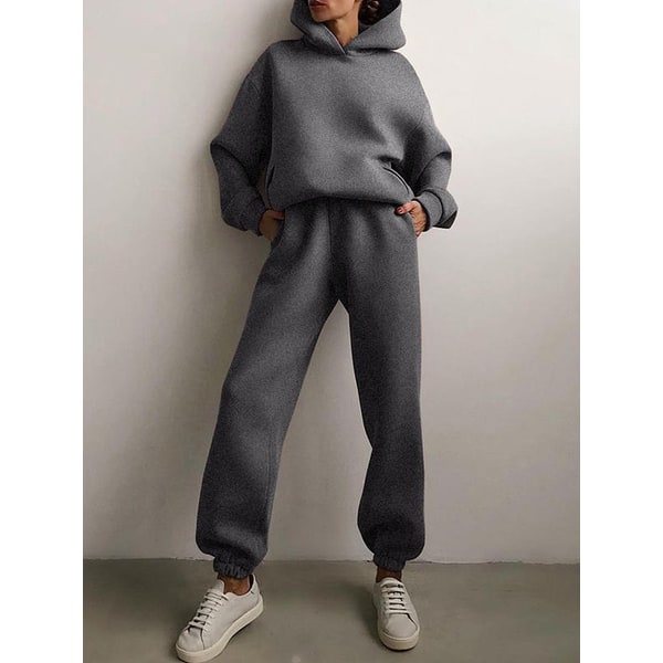 Women's Oversized Hoodie Sweatpants Set with Fleece and Matching Sweatshirt - Image 11