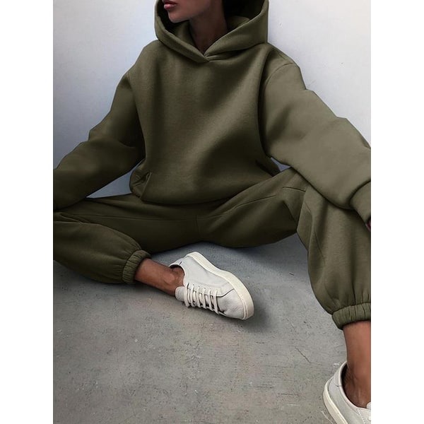 Women's Oversized Hoodie Sweatpants Set with Fleece and Matching Sweatshirt - Image 12
