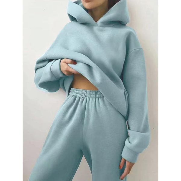 Women's Oversized Hoodie Sweatpants Set with Fleece and Matching Sweatshirt - Image 2